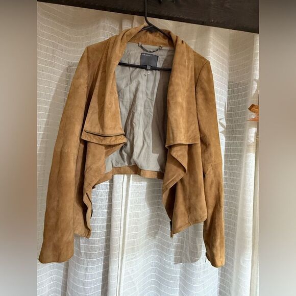 Sensa Brown Suede Drape Jacket - Picture 8 of 11